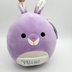 Squishmallows Kiki Friend Purple Bunny Plush 9" With Pouch Stuffed Animal Toy
